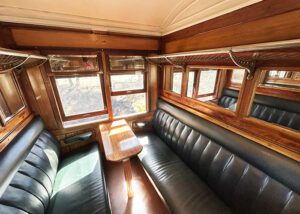 A view of a compartments aboard the Royal Train used on Spirit of the Southwest
